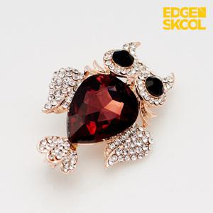 [엣지스쿨]레드 부엉이 브로치_KBR146