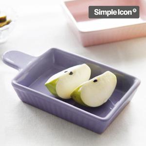 [심플아이콘]끌로에 핸디 직사각 접시2P