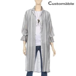 [한정/특가]스트라이프 셔츠 벨티드 원피스_[C1804OP603A]