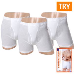 [TRY] 남성 드로즈 사각 팬티 베이직 남자팬티 3매입