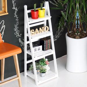 [아이엔]사다리선반 4단 화이트