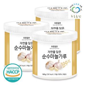 푸른들판 국산 마늘 가루 160g 3통 갈릭 파우더 조미료 분말