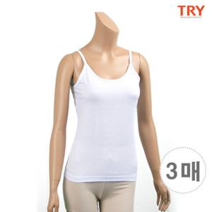 [TRY] 스마트케미솔 여성 런닝 코튼 끈 캐미솔 여자런닝 3매세트