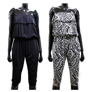 [해피통통] 빅사이즈 쿨 7부 점프바지 여성 여름 나시 점프슈트 바캉스 비치 여름용 팬츠 여성의류