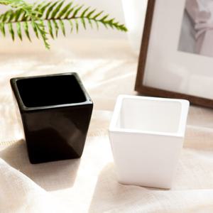 [3+1] 도자기 사각 화분 마름모 대 9x9cm 조화꽃 전용 다육 인테리어 장식 소품 원예 용품