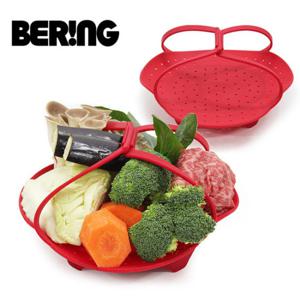 베링 실리콘 멀티 찜기 대,중 2개 세트(16~28cm냄비,후라이팬용)