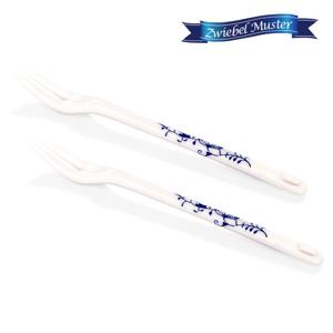 쯔비벨무스터 프라하 도자기 티포크 세트  (디저트 포크 2P)