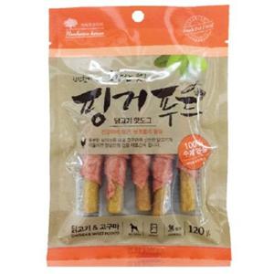 [엔터펫]핑거푸드 국산수제간식120g(닭고기 핫도그)