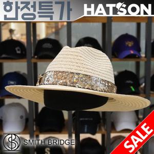 [햇츠온]브랜드 여름 여성 페도라 햇 밀짚 모자 J2SB236IV AD