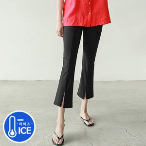 [유스타일팜] ICE 앞절개 밑단트임 9부 부츠컷 PKU022