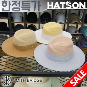 [햇츠온]여름 여성 밀짚 페도라 넓은 햇 밀짚 모자 J2SB225 AD