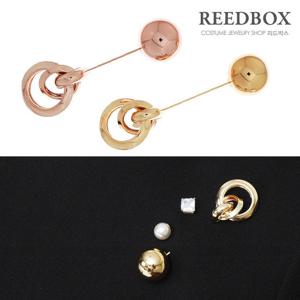 [리드박스] 꽈배기 매듭 메탈볼 부토니에