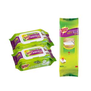 3M 물걸레청소포 더블액션 표준형40매+정전기청소포 표준형 60매