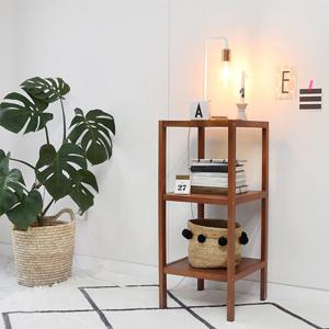브라우니 원목 사각선반 _3단