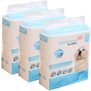 웰니스 일반형 강아지 슬립형 배변패드 100매x3개세트