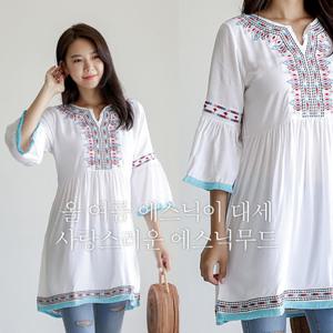 [미씨엘라] 커먼 에스닉 수술 원피스