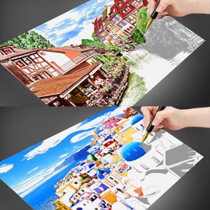 스크래치스토리뷰 컬러링북 세계풍경 세트