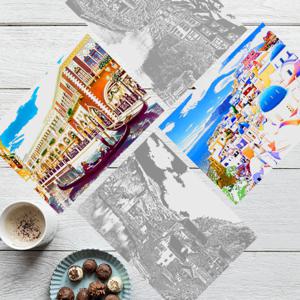 스크래치스토리뷰 컬러링북 세계풍경 4장세트