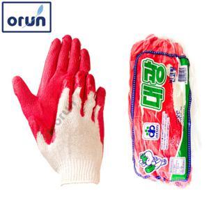[오런]대광 빨강반코팅장갑 10P_작업장갑/면장갑/목장갑