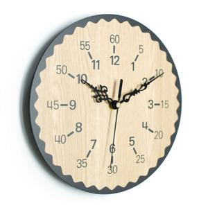 아미공 분표시 교육용벽시계 에듀플라워 네추럴우드