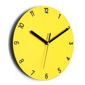 아미공 붙이는벽시계 무소음시계 넘버아트 옐로우