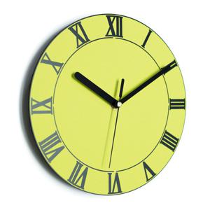 아미공 붙이는 인테리어무소음벽시계 로만빅 옐로우그린