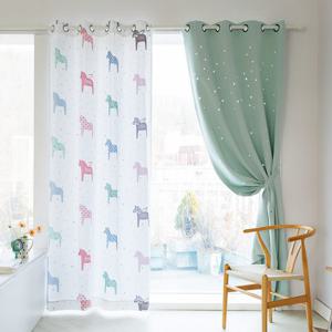 까르데코 피핀플라이+디망쉬펀칭스타 긴창암막커튼2장