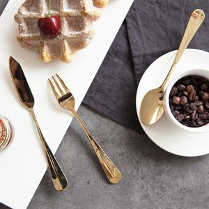 골드티타늄 디저트 커트러리(스푼,포크,버터나이프 3style)
