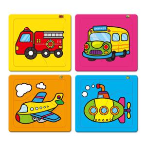 [그린키즈] 연두팡 인지 퍼즐 4장세트 - 탈것