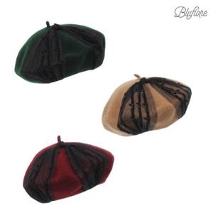 [블루피오레] 리본 망사 울 베레모 BFH256