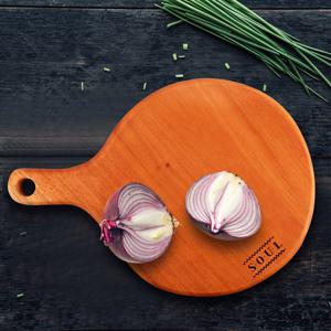 소울 마호가니 원목 원형 도마 / 고급 플레이팅 도마