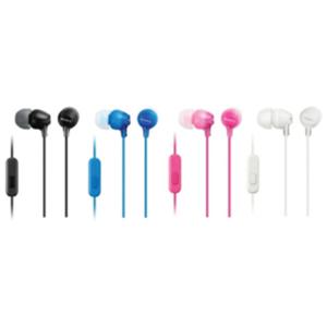 [소니] 이어셋 MDR-EX15AP [4극/커널형] (블랙/화이트/블루/핑크