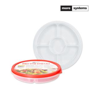 모아시스템즈 원형 밀폐찬합 소형 5칸 도시락통 반찬통