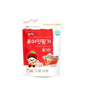 퓨어잇 핑거 동그란 자일리톨 딸기링 아이과자 과일링 간식