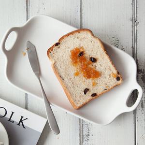 직사각 손잡이 플레이팅 접시