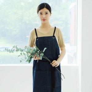 [하임앤하임] 빈티지 청스티치 공방 앞치마 - 진청(ap 296)