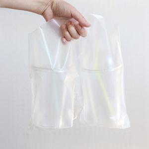 테이크아웃 아이스컵 무지 비닐 캐리어 2구 200개