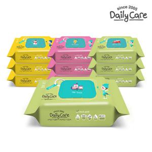 데일리케어 아기물티슈 낱말놀이 캡형(100매x10팩)