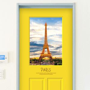 현관문시트지 엠보에어프리 파리에펠탑