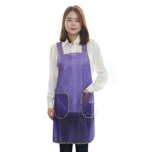 이솔홈 반투명 방수 앞치마 보라 (S)