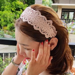[바이진주리본] 고급 자수 레이스 헤어밴드