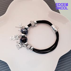 [엣지스쿨]포인트 판도라 가죽 팔찌_KFB0464
