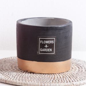 시멘트 도자기 원형 화분 라인 11x9cm 2컬러 조화꽃 전용 다육 인테리어 장식 소품