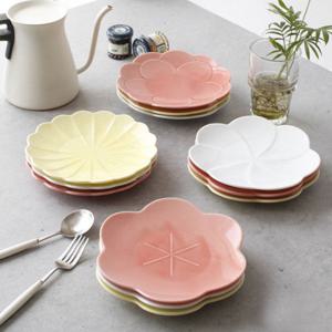 [일본수입] 오다포터리 플라워 접시 17cm - 4type 3color