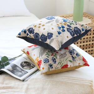 [이솔홈] 고급 북유럽 해당화 쿠션커버 (솜별도)