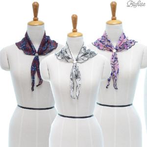 [블루피오레] 쉬폰 패턴 쁘띠 삼각 스카프 AF3600