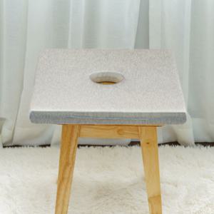 하라홈 메모리폼 모달 자세교정 사각 도넛방석 그레이