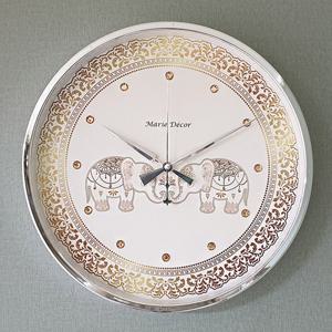 베베코끼리 심플벽시계 (실버)