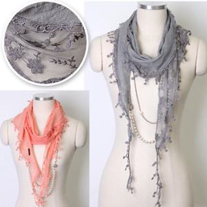 크리스챤오쟈르_꽃망사레이스무지롱스카프(6SH106)