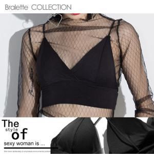 노와이어 V넥 모달 여성 브라렛 튜브 브라탑 여름 브래지어 속옷